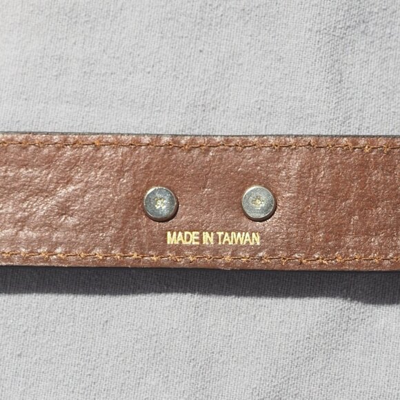 Ariat Belt Womens 24 Brown Leather Tooled Studded Diamond Concho Western Snap - Picture 13 of 13